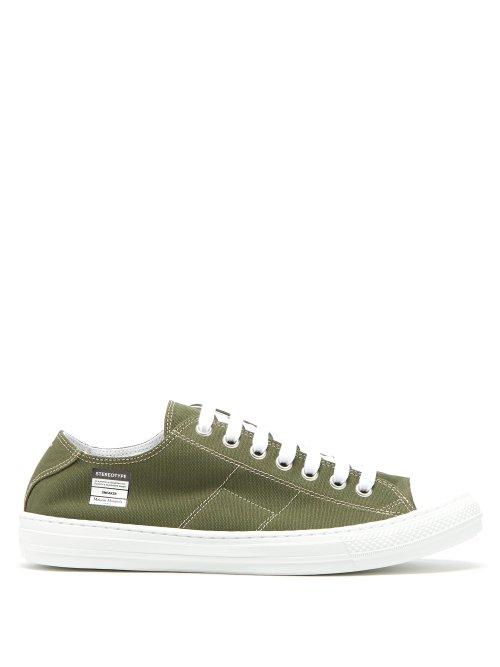 Matchesfashion.com Maison Margiela - Stereotype Canvas Low Top Trainers - Mens - Khaki