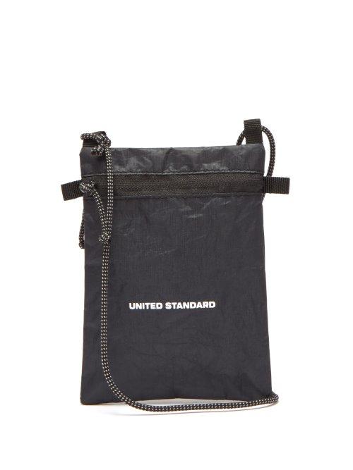 Matchesfashion.com United Standard - Logo Printed Technical Neck Pouch - Mens - Black