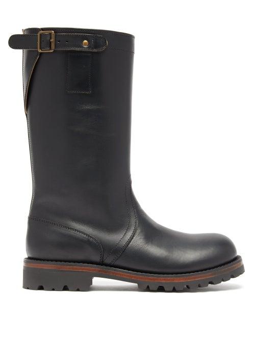 Matchesfashion.com Ann Demeulemeester - Leather Biker Boots - Womens - Black