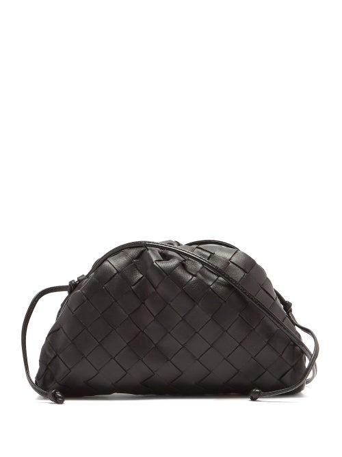 Matchesfashion.com Bottega Veneta - Pouch Small Intrecciato-leather Clutch - Womens - Black