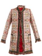 Talitha Aztec-jacquard Cotton-blend Coat