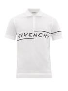 Matchesfashion.com Givenchy - Logo Embroidered Cotton Polo Shirt - Mens - White