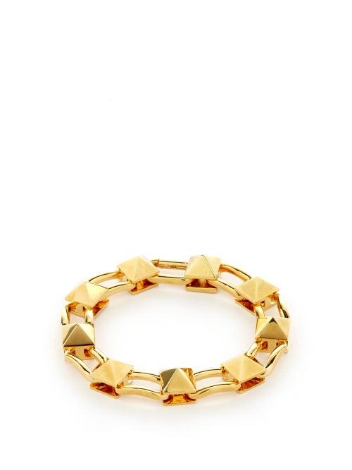 Valentino Garavani - Rockstud Chain Bracelet - Womens - Gold