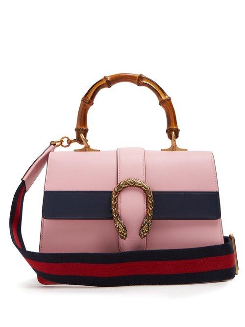 Matchesfashion.com Gucci - Dionysus Medium Bamboo Handle Leather Bag - Womens - Pink