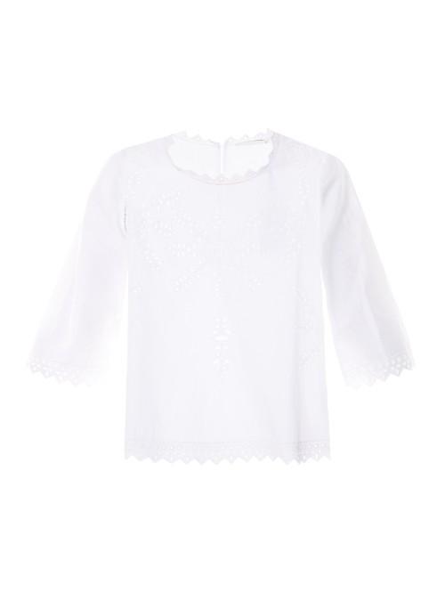 Isabel Marant Étoile Dill Embroidered Cut-out Poplin Top