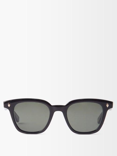 Garrett Leight - Broadway D-frame Acetate Sunglasses - Mens - Black