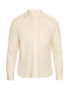 Oliver Spencer Granddad Cotton And Linen-blend Shirt