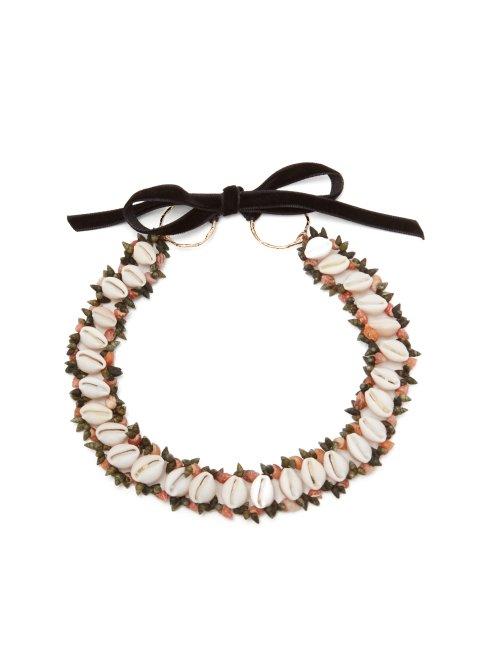 Matchesfashion.com Heimat Atlantica - Sybile Shell Choker Necklace - Womens - Multi