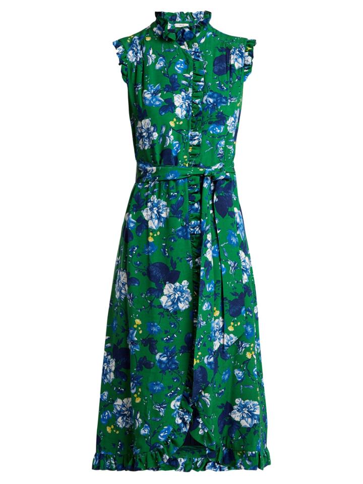 Erdem Sebla Floral-print Crepe Dress
