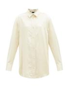 Matchesfashion.com Joseph - Bernel Oversized Satin Shirt - Womens - Ivory