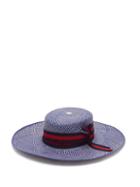 Matchesfashion.com Sensi Studio - Trinado Ribbon Trim Straw Boater Hat - Womens - Blue