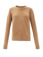 Matchesfashion.com The Row - Annegret Panelled Cashmere-blend Boucl Sweater - Womens - Tan