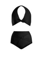 Matchesfashion.com Adriana Degreas - Riviera Halterneck Bikini - Womens - Black