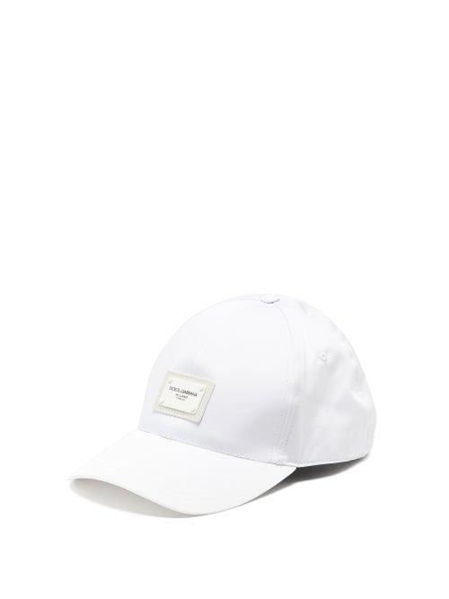 Matchesfashion.com Dolce & Gabbana - Logo-plaque Cotton-blend Cap - Mens - White