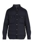 Matchesfashion.com 7 Moncler Fragment - Quilted Down Overshirt Jacket - Mens - Navy