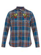 Gucci Checked Bird-crochet Wool-blend Shirt