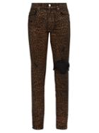 Matchesfashion.com Amiri - Foiled Leopard Print Slim Leg Jeans - Mens - Multi