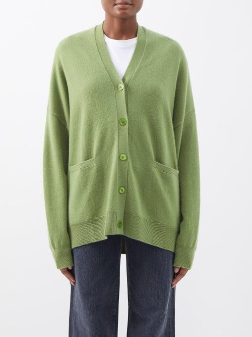 Extreme Cashmere - No.24 Tokio Stretch-cashmere Cardigan - Womens - Khaki
