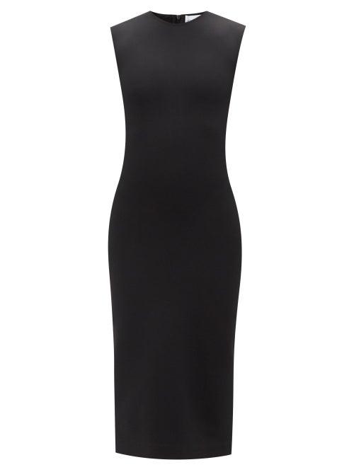 Raey - Sleeveless Slim-fit Midi Dress - Womens - Black