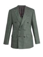Matchesfashion.com Thom Sweeney - Peak Lapel Wool Blend Blazer - Mens - Green