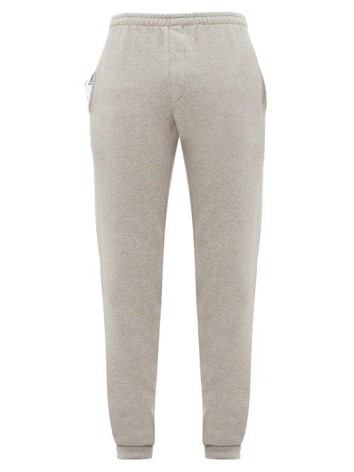 Matchesfashion.com Vetements - Logo Embroidered Cotton Track Pants - Mens - Grey