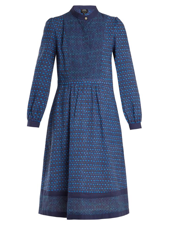 A.p.c. Romy Printed Cotton-blend Dress