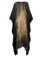Matchesfashion.com Taller Marmo - Madame Butterfly Lam-embroidered Silk-blend Dress - Womens - Black Gold