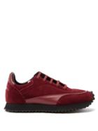 Matchesfashion.com Comme Des Garons Comme Des Garons - X Spalwart Tempo Velvet Trainers - Womens - Burgundy