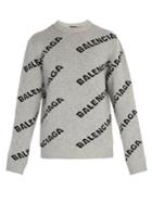 Balenciaga Logo-intarsia Knit Sweater