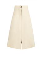 Fendi Fluted Wool And Silk-blend A-line Skirt