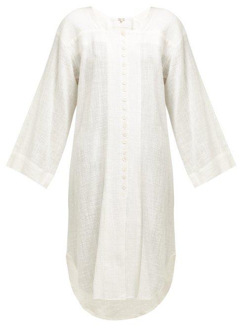Matchesfashion.com Belize - Lena Hand Loomed Cotton Tunic Dress - Womens - Ivory