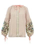 Matchesfashion.com D'ascoli - Byzantium Graphic Print Silk Faille Blouse - Womens - Orange Multi