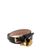 Alexander Mcqueen Wraparound Embossed Leather Bracelet