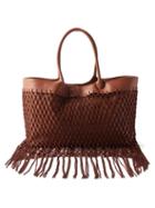 Gabriela Hearst - Mcewan Macram And Leather Tote Bag - Womens - Tan