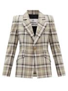 Vivienne Westwood - Lou Lou Tartan Wool-twill Suit Jacket - Womens - Beige Multi