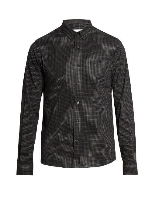 Ami Micro-checked Cotton Shirt
