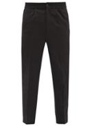 Matchesfashion.com Ami - Cropped Cotton-twill Trousers - Mens - Black