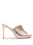 Christian Louboutin Pigamule Crinkled-effect Leather Mules