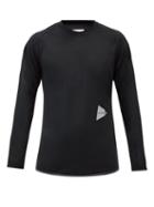 Matchesfashion.com And Wander - Logo-print Mesh Long-sleeved T-shirt - Mens - Black