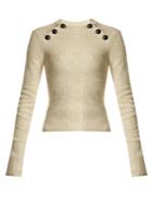 Isabel Marant Étoile Koyle Button-shoulder Cotton-blend Knit Sweater