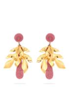 Matchesfashion.com Rebecca De Ravenel - Violetta Gold Plated And Silk Cord Earrings - Womens - Pink