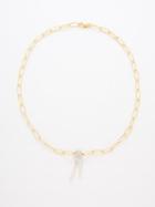Hermina Athens - Palmyra Yasemi Pearl Chain Necklace - Womens - Yellow Gold