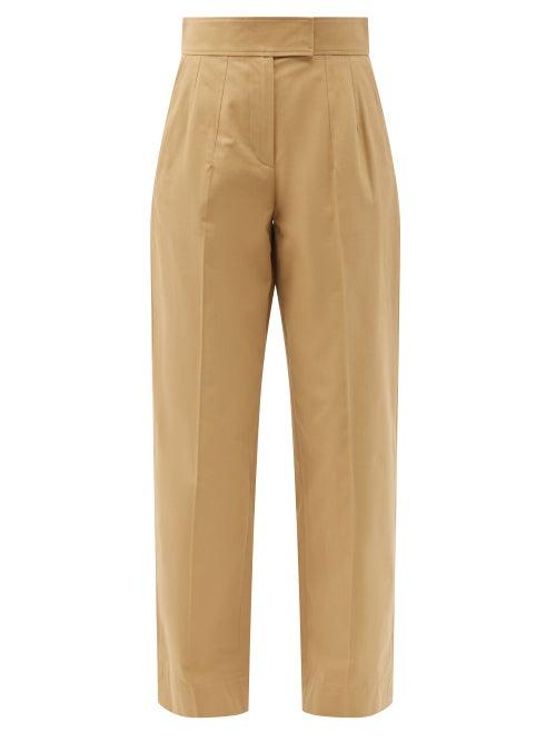 Matchesfashion.com A.p.c. - Ann High-rise Cotton-canvas Trousers - Womens - Camel