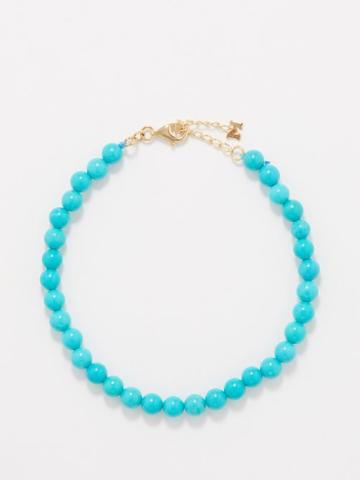 Mateo - Turquoise & 14kt Gold Bracelet - Mens - Turquoise