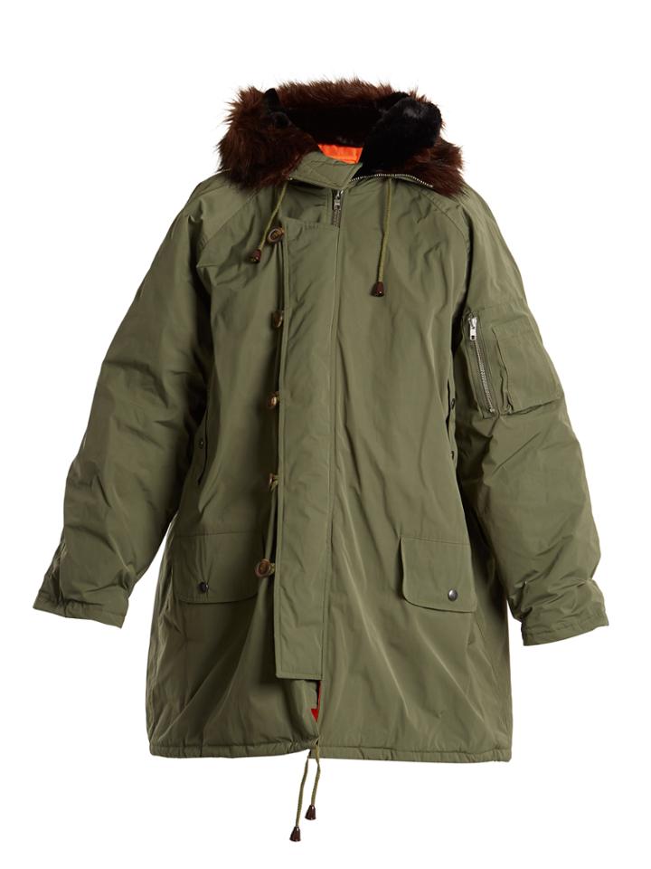 Martine Rose Oversized Faux-fur Trimmed Parka