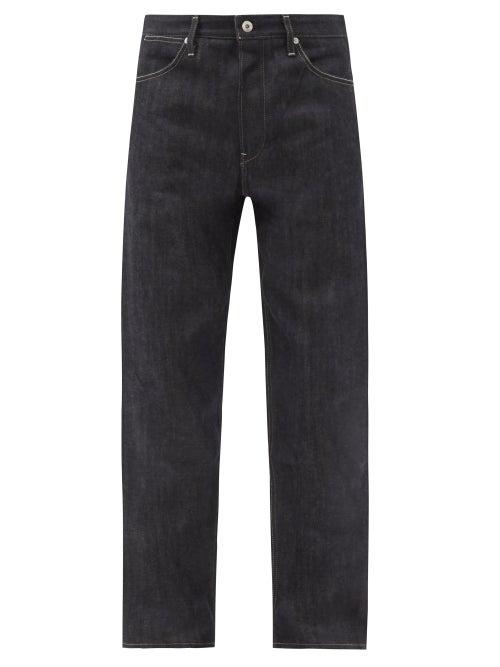 Matchesfashion.com Jil Sander - Raw-denim Straight-leg Jeans - Mens - Dark Blue