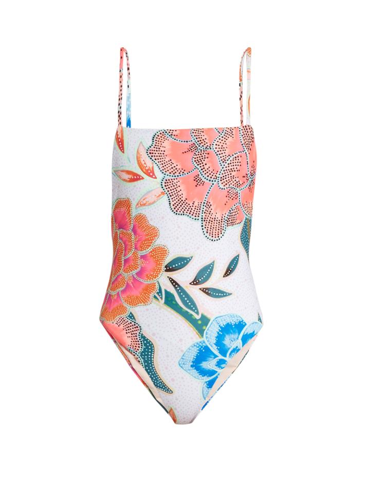 Mara Hoffman Arcadia Coral-print Swimsuit