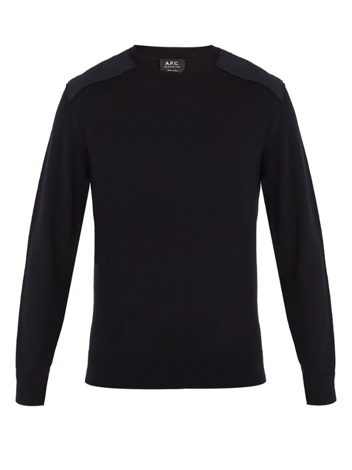 A.p.c. Johnny Shoulder-panel Wool Sweater