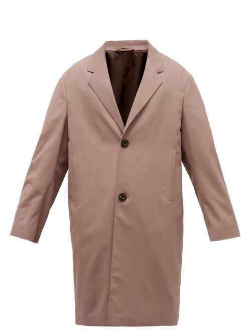 Matchesfashion.com Lemaire - Chesterfield Single-breasted Twill Coat - Mens - Brown