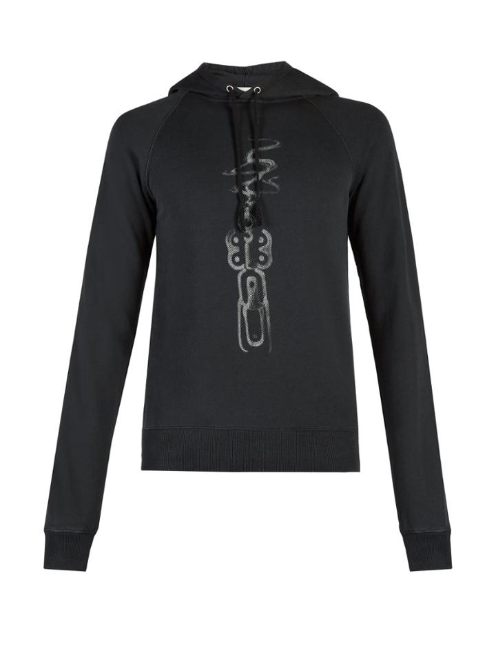 Saint Laurent Gunshot-print Hooded Sweatshirt